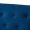 Baxton Studio Sorrento Blue Velvet Upholstered Walnut Finished Wooden 3-seater Sofa 160-9940 - alternate 6